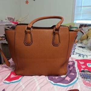 Brown leather purse